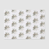 Pine Cones Green Ornaments Snowflakes Christmas Tissuepapier (Voorkant)