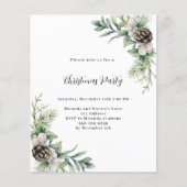 Pine cones groene kerstfeest uitnodiging (Voorkant)