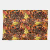 Pine cones herfstbladeren Thanksgiving Theedoek (Horizontaal)