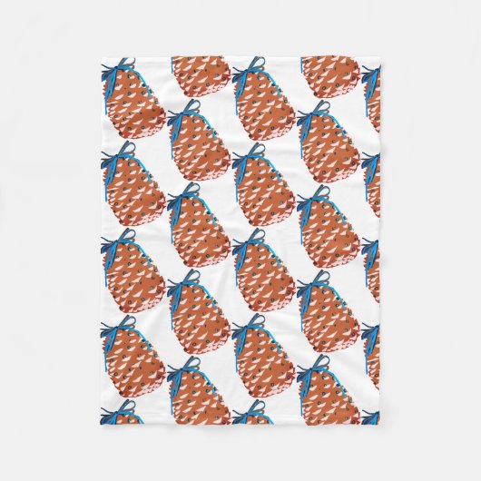 Pine Cones Holiday Decor Fleece Deken (Voorkant)