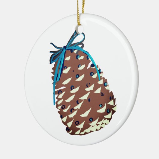 Pine Cones Holiday Decor Keramisch Ornament (Links)