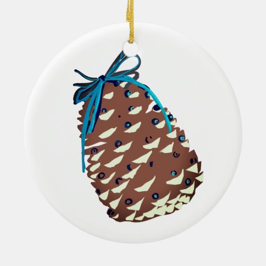 Pine Cones Holiday Decor Keramisch Ornament (Achterkant)