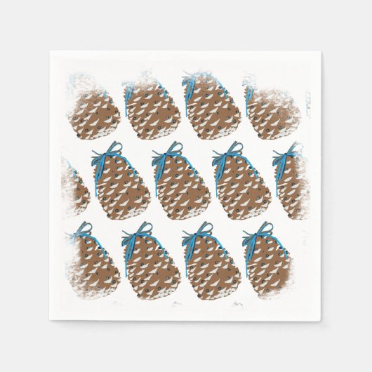 Pine Cones Holiday Decor Servet (Voorkant)