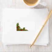 Pine Cones Holly Berries Xmas Blank Adres Label (Insitu)