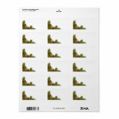 Pine Cones Holly Berries Xmas Blank Adres Label (Full Sheet)