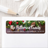 Pine Cones & Holly Return Address Labels (Insitu)