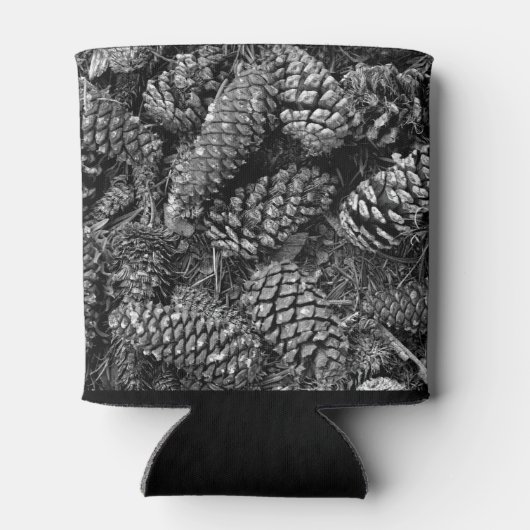 Pine Cones in zwart-wit Blikjeskoeler (Achterkant)