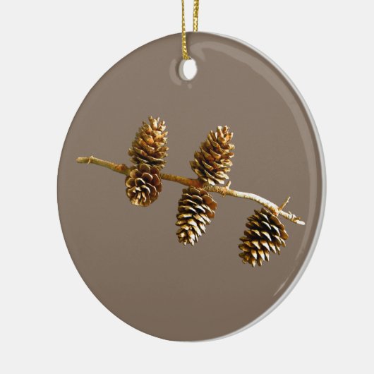 Pine Cones Keramisch Ornament (Links)