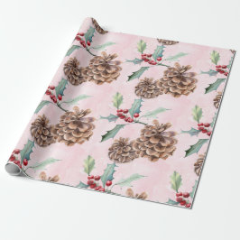 Pine Cones kerst Cadeaupapier