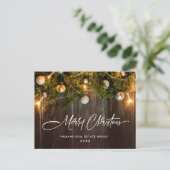 Pine Cones kerstfeestay Corporate Greeting Briefkaart (Staand voorkant)