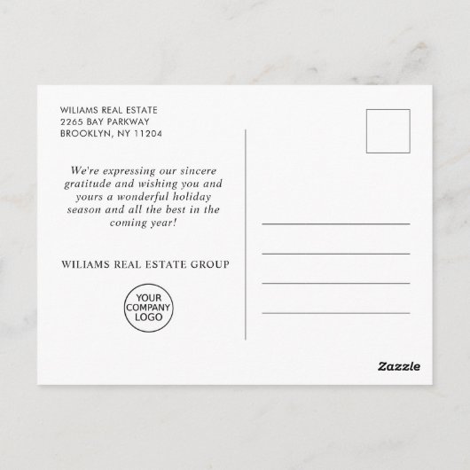 Pine Cones kerstfeestay Corporate Greeting Briefkaart (Achterkant)