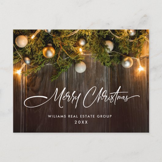 Pine Cones kerstfeestay Corporate Greeting Briefkaart (Voorkant)
