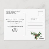 Pine Cones kerstfeestay Corporate Greeting Briefkaart (Achterkant)