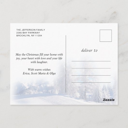 Pine Cones kerstfeestay Corporate Greeting Briefkaart (Achterkant)