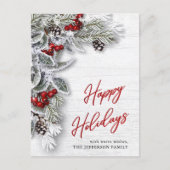 Pine Cones kerstfeestay Corporate Greeting Briefkaart (Voorkant)