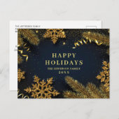 Pine Cones kerstfeestay Corporate Greeting Briefkaart (Voorkant / Achterkant)