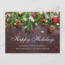 Pine Cones kerstfeestay Corporate Greeting Briefkaart