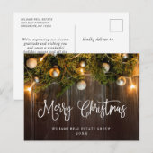 Pine Cones kerstfeestay Corporate Greeting Briefkaart (Voorkant / Achterkant)