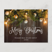 Pine Cones kerstfeestay Corporate Greeting Briefkaart (Voorkant)