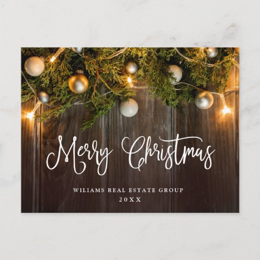 Pine Cones kerstfeestay Corporate Greeting Briefkaart (Voorkant)