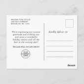 Pine Cones kerstfeestay Corporate Greeting Briefkaart (Achterkant)