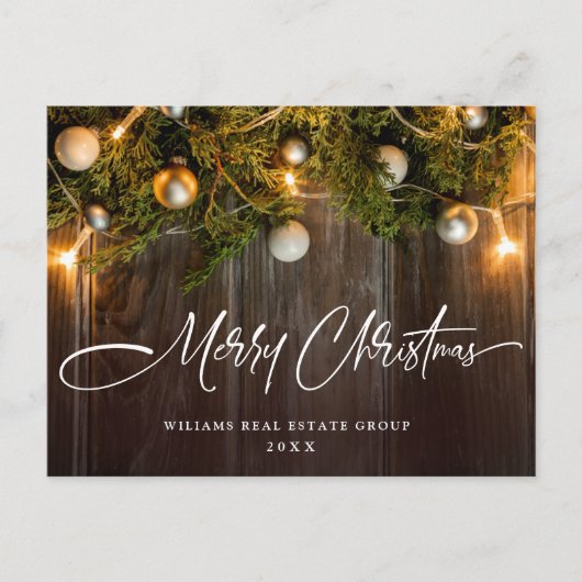 Pine Cones kerstfeestay Corporate Greeting Briefkaart (Voorkant)