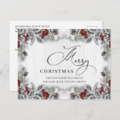 Pine Cones kerstfeestay Corporate Greeting Briefkaart (Voorkant / Achterkant)