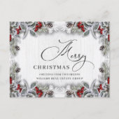 Pine Cones kerstfeestay Corporate Greeting Briefkaart (Voorkant)