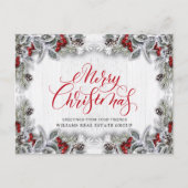 Pine Cones kerstfeestay Corporate Greeting Briefkaart (Voorkant)