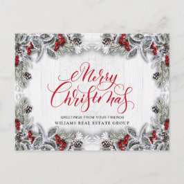 Pine Cones kerstfeestay Corporate Greeting Briefkaart