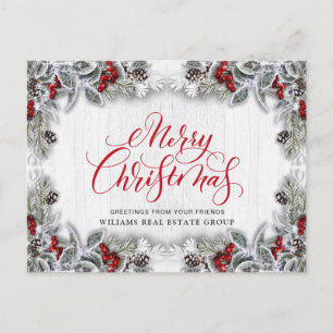 Pine Cones kerstfeestay Corporate Greeting Briefkaart