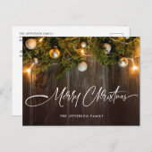 Pine Cones kerstfeestay Corporate Greeting Briefkaart (Voorkant / Achterkant)