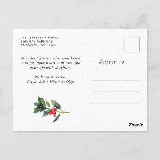 Pine Cones kerstfeestay Corporate Greeting Briefkaart (Achterkant)