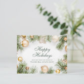 Pine Cones kerstfeestay Corporate Greeting Briefkaart (Staand voorkant)