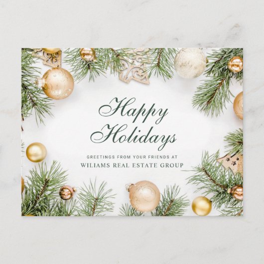 Pine Cones kerstfeestay Corporate Greeting Briefkaart (Voorkant)