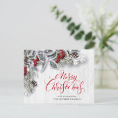Pine Cones kerstfeestay Corporate Greeting Briefkaart (Staand voorkant)