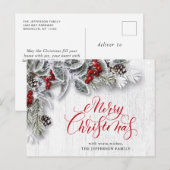 Pine Cones kerstfeestay Corporate Greeting Briefkaart (Voorkant / Achterkant)