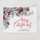 Pine Cones kerstfeestay Corporate Greeting Briefkaart (Voorkant)