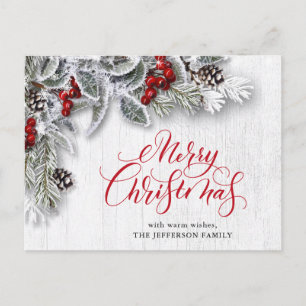 Pine Cones kerstfeestay Corporate Greeting Briefkaart