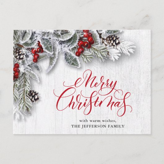 Pine Cones kerstfeestay Corporate Greeting Briefkaart (Voorkant)