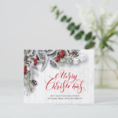 Pine Cones kerstfeestay Corporate Greeting Briefkaart (Staand voorkant)