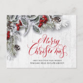 Pine Cones kerstfeestay Corporate Greeting Briefkaart (Voorkant)