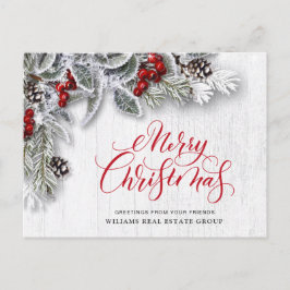 Pine Cones kerstfeestay Corporate Greeting Briefkaart