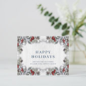 Pine Cones kerstfeestay Corporate Greeting Briefkaart (Staand voorkant)