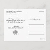 Pine Cones kerstfeestay Corporate Greeting Briefkaart (Achterkant)