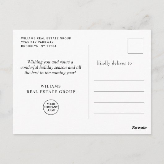 Pine Cones kerstfeestay Corporate Greeting Briefkaart (Achterkant)