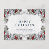 Pine Cones kerstfeestay Corporate Greeting Briefkaart (Voorkant)