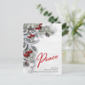 Pine Cones kerstfeestay Corporate Greeting Briefkaart (Staand voorkant)