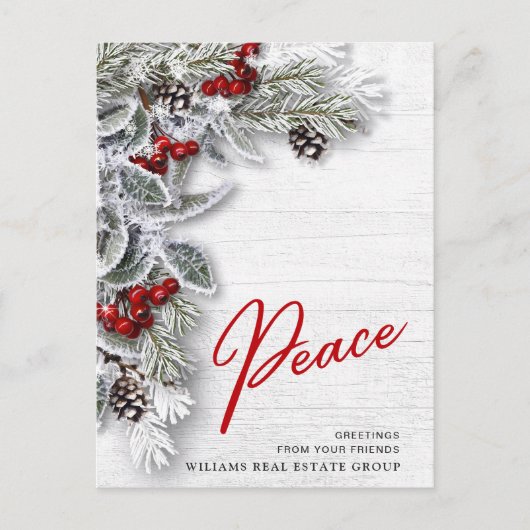 Pine Cones kerstfeestay Corporate Greeting Briefkaart (Voorkant)