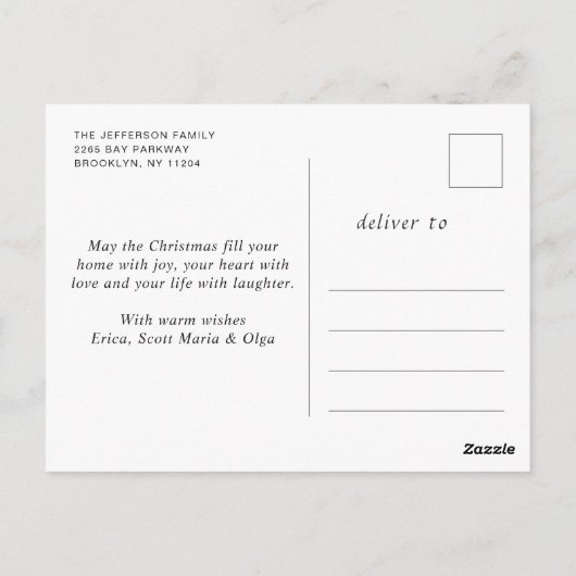 Pine Cones kerstfeestay Corporate Greeting Briefkaart (Achterkant)